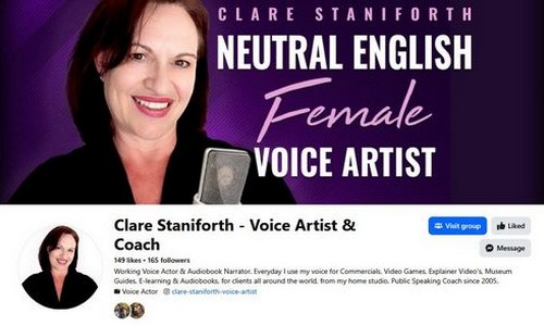 Clare Staniforth Voice and Speech Coach, Voice Over Artist, Voice Over and Audiobook Narrator Online Courses
